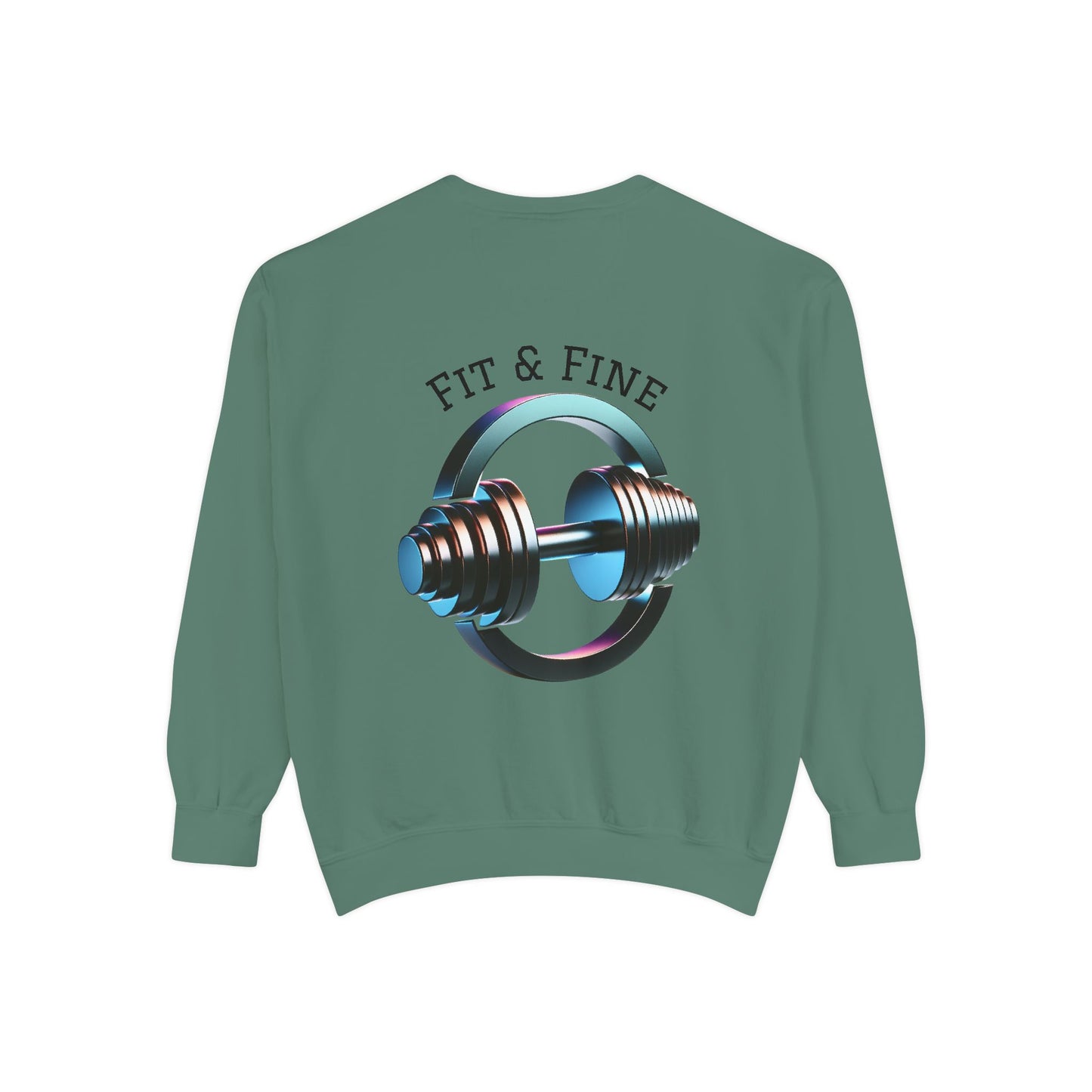 Fit & Fine Unisex Garment-Dyed Sweatshirt - Stylish Fitness Apparel for Gym Lovers