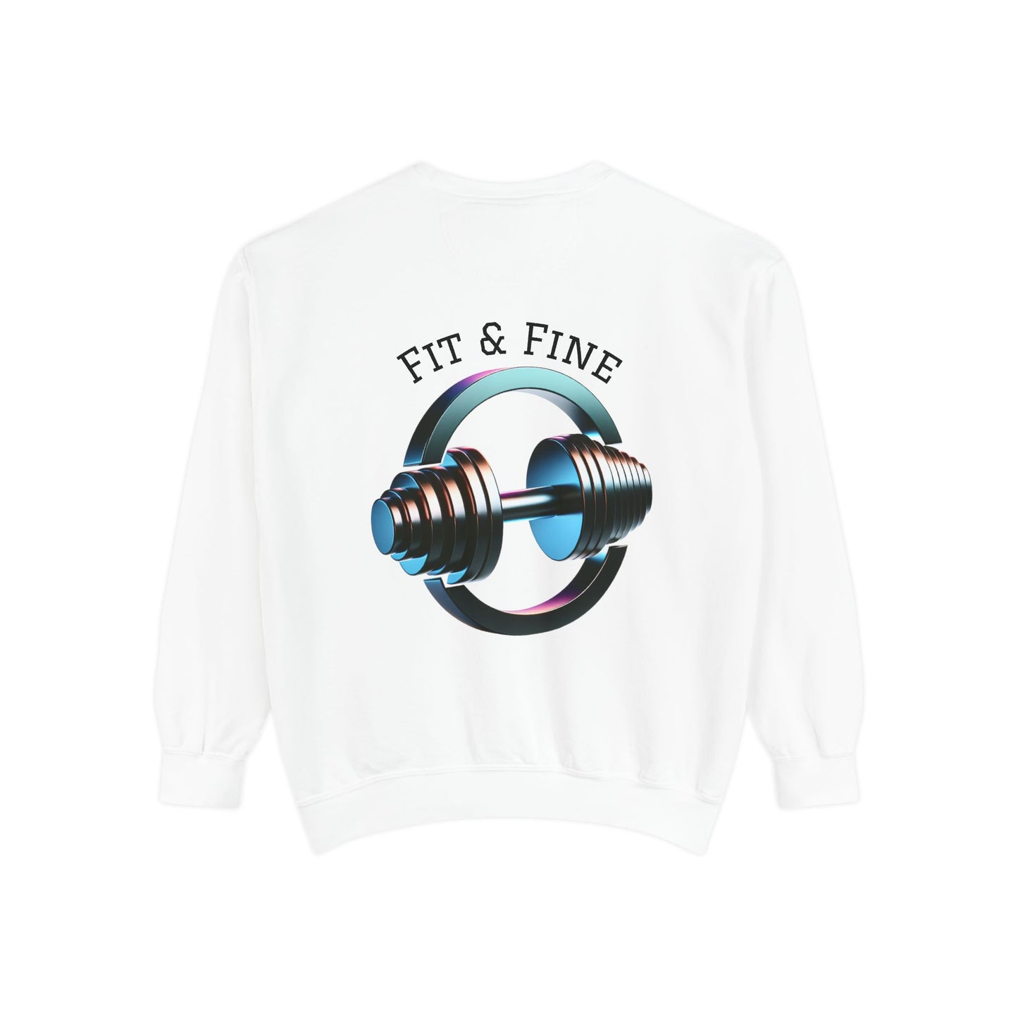 Fit & Fine Unisex Garment-Dyed Sweatshirt - Stylish Fitness Apparel for Gym Lovers
