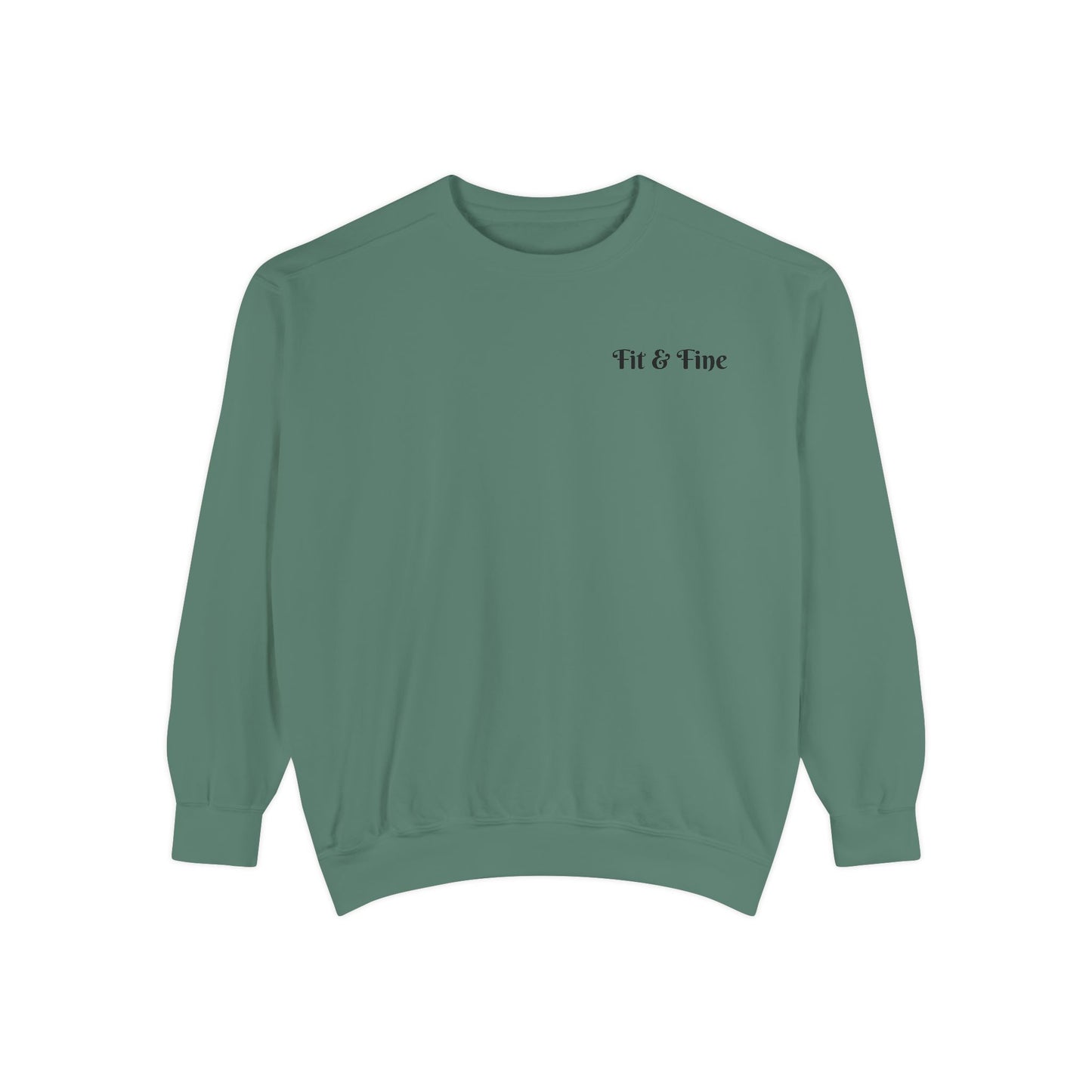 Fit & Fine Unisex Garment-Dyed Sweatshirt - Stylish Fitness Apparel for Gym Lovers