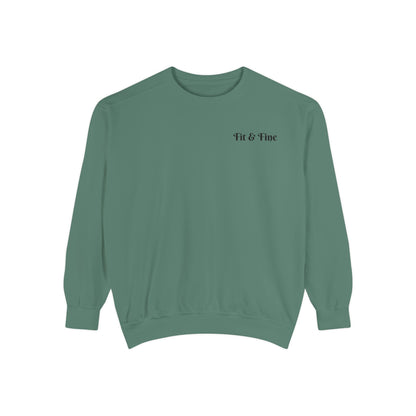 Fit & Fine Unisex Garment-Dyed Sweatshirt - Stylish Fitness Apparel for Gym Lovers