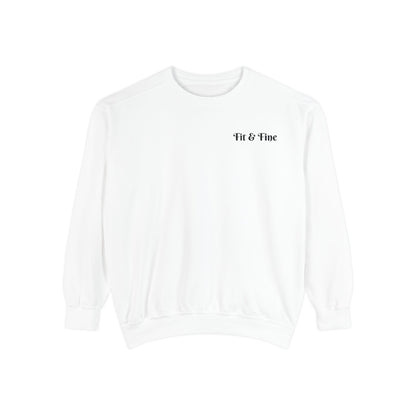 Fit & Fine Unisex Garment-Dyed Sweatshirt - Stylish Fitness Apparel for Gym Lovers