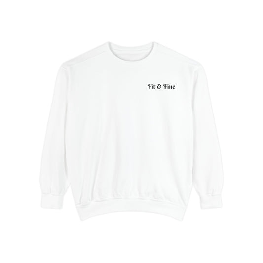 Fit & Fine Unisex Garment-Dyed Sweatshirt - Stylish Fitness Apparel for Gym Lovers