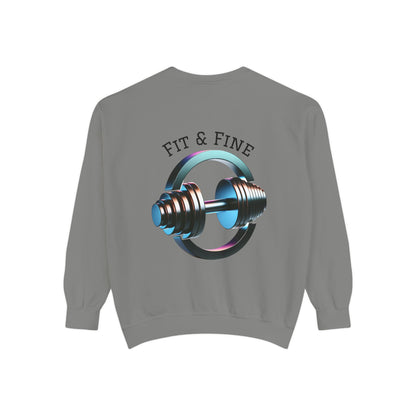 Fit & Fine Unisex Garment-Dyed Sweatshirt - Stylish Fitness Apparel for Gym Lovers